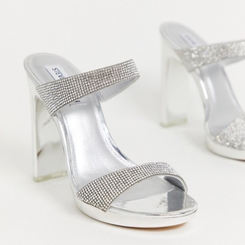 STEVE MADDEN Glassy Clear Platform Sandal 9